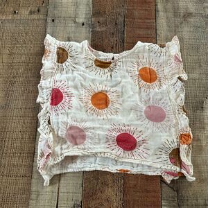 Pink Chicken New York Sunburst Ruffle Cropped Top – Girls Size 7Y